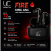 UC Urban Case FIRE 4MIC ANC True Wireless Earbuds | Bluetooth 6.0 | 72H Playback | 4-Mic ANC + ENC | USB Type-C Fast Charging | Smart Touch Controls