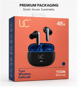 UC Urban Case TITAN True Wireless Earbuds | Bluetooth 5.3 | 48 Hours Playback | 3D Stereo Sound | Type-C Fast Charging | Touch Control