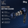 UC Urban Case Sky True Wireless Earbuds | Bluetooth 5.3 | 48H Battery Backup | HD Stereo Sound | Smart Touch Control | FREE Silicone Protective Case | Sky Blue