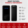UC Urban Case PB-07 10000mAh Power Bank | LED Digital Display | Built-in USB Type-C, Lightning & Micro USB Cables | Dual USB Output | Portable Fast Charging | Black