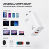UC Urban Case 85W Flash Power Adapter | USB-C PD + USB-A Fast Charger | SuperVOOC, QC & PD Support | Dual Port Wall Charger | White