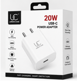 grid-piece-1-2-7.png UC Urban Case 20W USB-C Power Adapter | USB-C PD Fast Charger | Compact Wall Charger for iPhone, Android & More | White