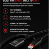 UC Urban Case UC-08 Nylon Braided USB-A to USB Type-C Fast Charging Cable | High-Speed Data Sync | Durable Braided Charging Cable | Black