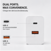 UC Urban Case 85W Flash Power Adapter | USB-C PD + USB-A Fast Charger | SuperVOOC, QC & PD Support | Dual Port Wall Charger | White