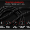 UC Urban Case UC-08 Nylon Braided USB-A to USB Type-C Fast Charging Cable | High-Speed Data Sync | Durable Braided Charging Cable | Black