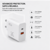 UC Urban Case 85W Flash Power Adapter | USB-C PD + USB-A Fast Charger | SuperVOOC, QC & PD Support | Dual Port Wall Charger | White