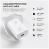 UC Urban Case 80W Flash Power Adapter | USB-A Fast Charger | SuperVOOC, Flash Charge & QC Support | Compact Fast Charging Wall Adapter | White