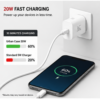 UC Urban Case 20W USB-C Power Adapter | USB-C PD Fast Charger | Compact Wall Charger for iPhone, Android & More | White
