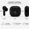 UC Urban Case UC-01 True Wireless Earbuds | Bluetooth 5.3 | 48 Hours Playback | 3D Stereo Sound | HD Calling | Smart Touch Control | Black