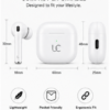UC Urban Case UC-PRO2 ANC True Wireless Earbuds | Bluetooth 5.6 | Active Noise Cancellation | 48 Hours Playback | USB Type-C Fast Charging | HD Calling | White