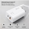 UC Urban Case 85W Flash Power Adapter | USB-C PD + USB-A Fast Charger | SuperVOOC, QC & PD Support | Dual Port Wall Charger | White