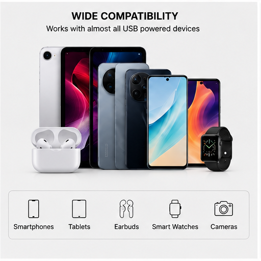 UC Urban Case PB-08 Foldable Plug-in Power Bank 10000mAh | 22.5W Fast Charging | Built-in AC Plug | USB-C & Lightning Cable | PD 20W